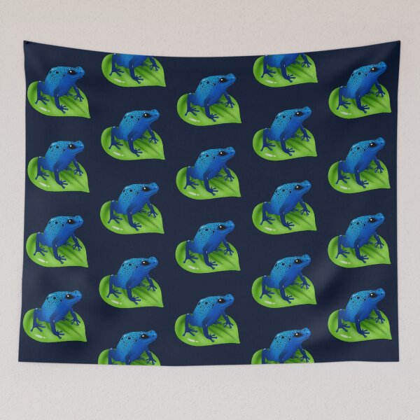 Item preview, Blue Poison Dart Frog on a Leaf designed and sold by anacecilia.