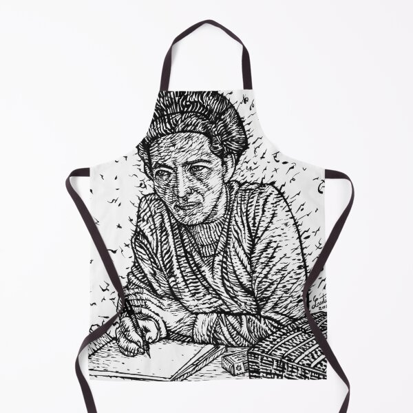 Item preview, SIMONE DE BEAUVOIR ink portrait .1 designed and sold by lautir.