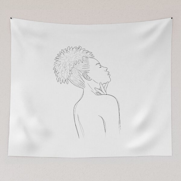 Item preview, Black Woman Line Art designed and sold by anaflorapdc.