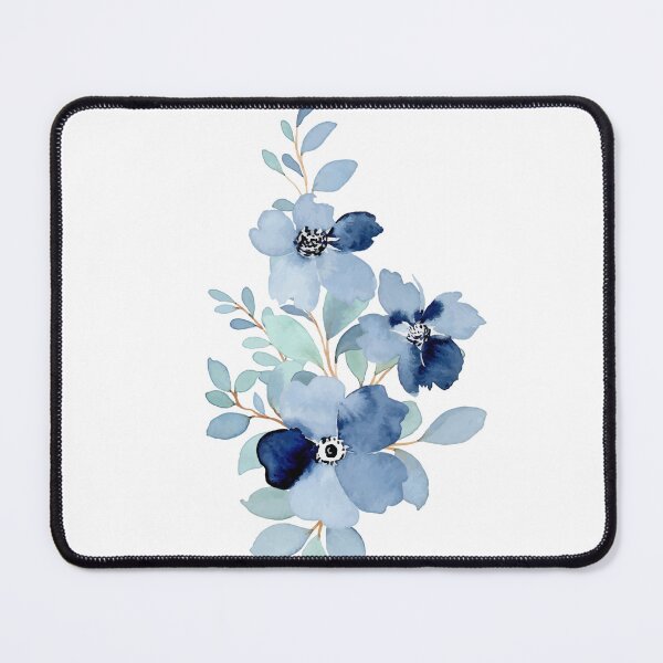 Item preview, Blue floral bouquet collection with watercolor designed and sold by jojokhworld.