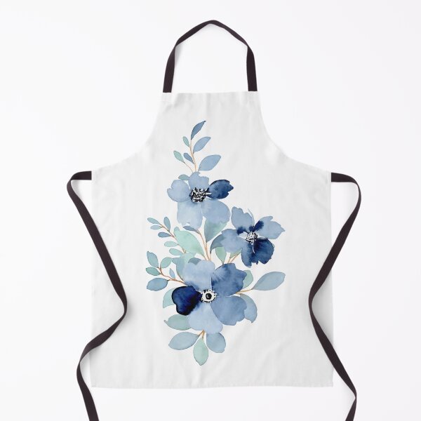 Item preview, Blue floral bouquet collection with watercolor designed and sold by jojokhworld.