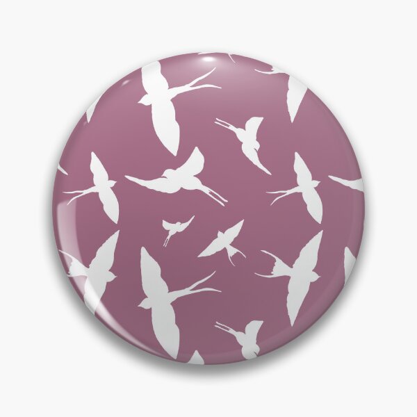 Artikelvorschau, Swallows Illustration Painting white rasberry purple entworfen und verkauft von lineosa.