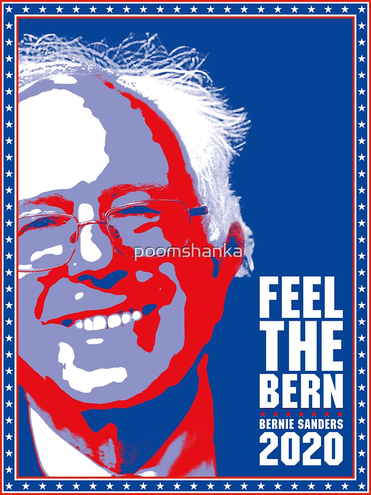 "Bernie Sanders 2024 Feel the Bern" Sticker for Sale by poomshanka