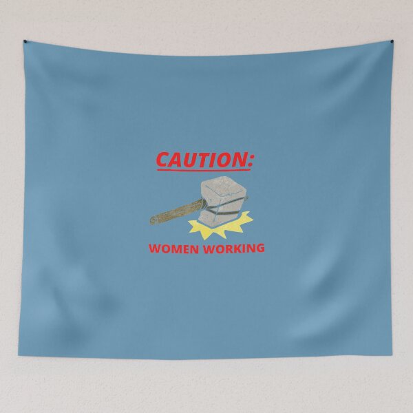 Item preview, Caution Women Working -  Woodworking Carpentry Fun Graphic - Fun Woodworking Gifts  designed and sold by WoodWorkingInc.