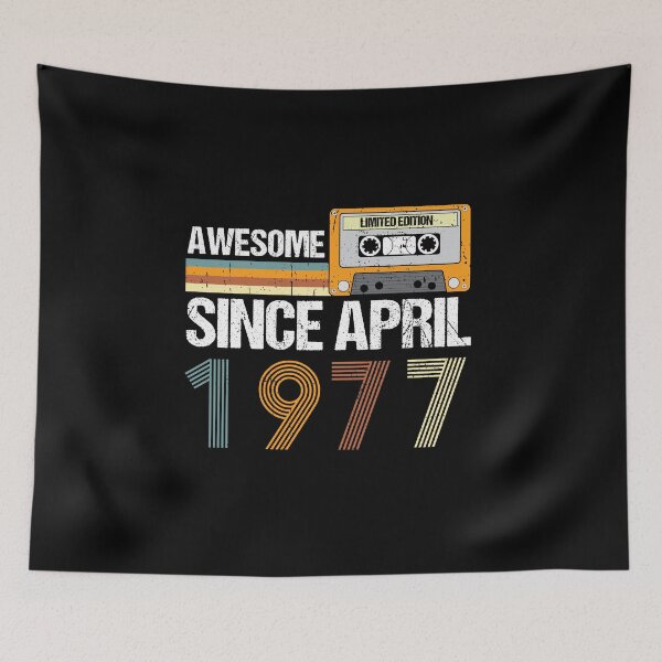 Item preview, 45th Birthday Gift: Awesome Since April 1977, Retro 1977 April Birthday designed and sold by AMINE  ★★★★★.