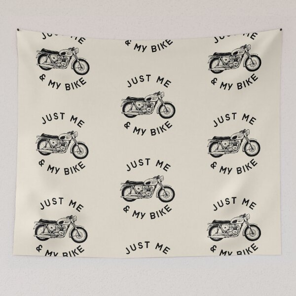 Item preview, Biker Stuff - Just Me and My Bike - Cool Black and White Biker's  designed and sold by JoyTop.