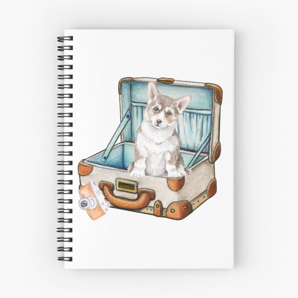 Item preview, Cute Corgi Puppy in Vintage Suitcase  designed and sold by silviaol.