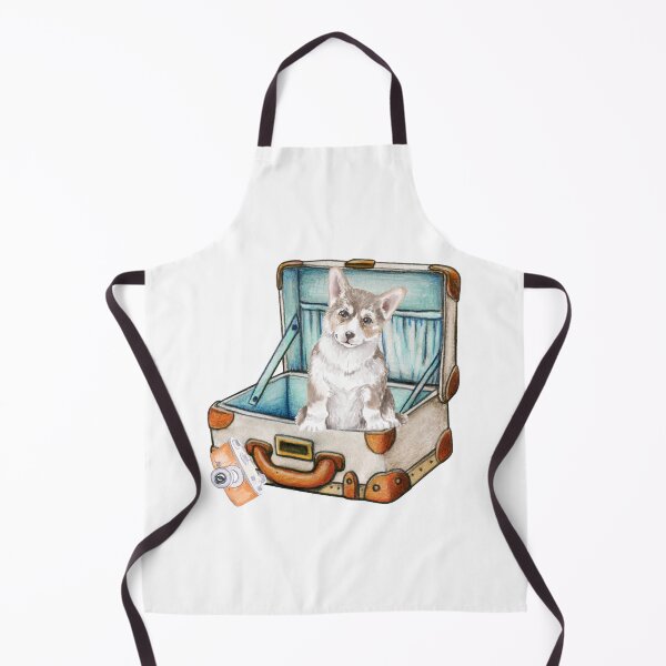 Item preview, Cute Corgi Puppy in Vintage Suitcase  designed and sold by silviaol.
