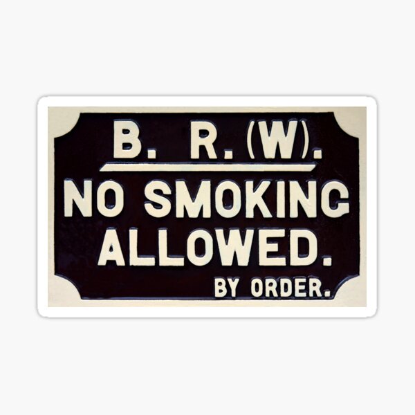 British Rail No Smoking Sign Sticker