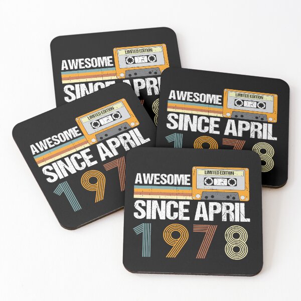 Item preview, 44th Birthday Gift: Awesome Since April 1978, Retro 1978 April Birthday designed and sold by AMINE  ★★★★★.