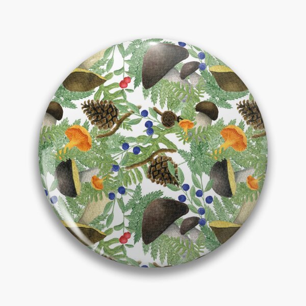Item preview, Watercolor Forest Mushrooms Autumn Pattern designed and sold by AlicjaCurioseur.