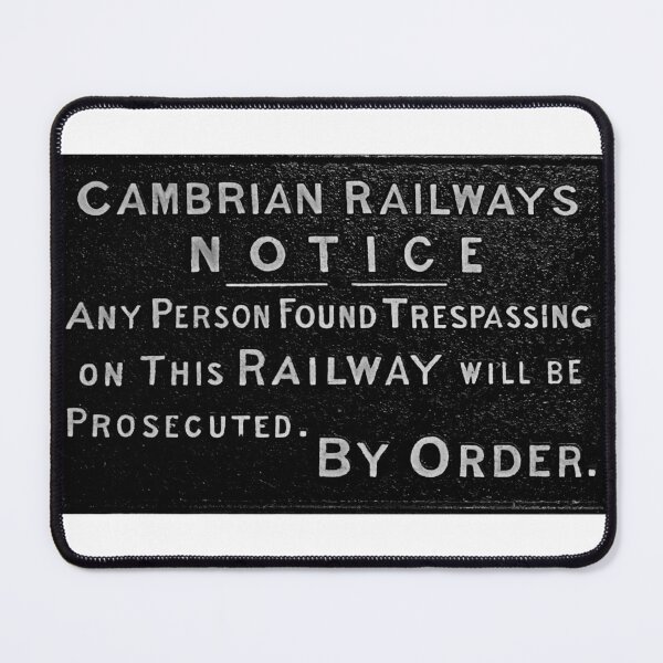 Item preview, Vintage Cambrian Railways Trespass sign designed and sold by Random Railways.
