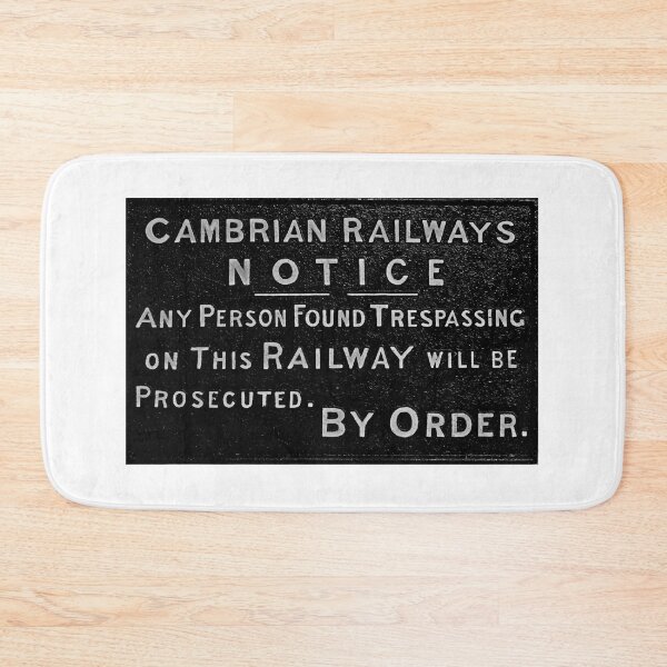 Item preview, Vintage Cambrian Railways Trespass sign designed and sold by Random Railways.