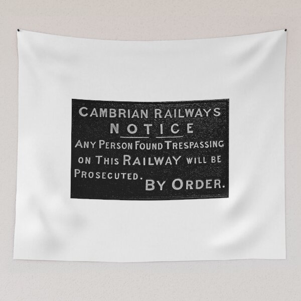Item preview, Vintage Cambrian Railways Trespass sign designed and sold by Random Railways.