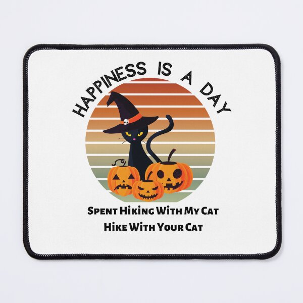 Aperçu de l'œuvre Le bonheur est une journée passée à marcher avec mon chat créée et vendue par W&M Store.