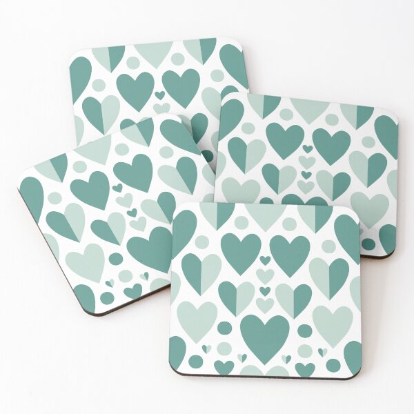Item preview, Valentine hearts-green designed and sold by IlustraDeni.