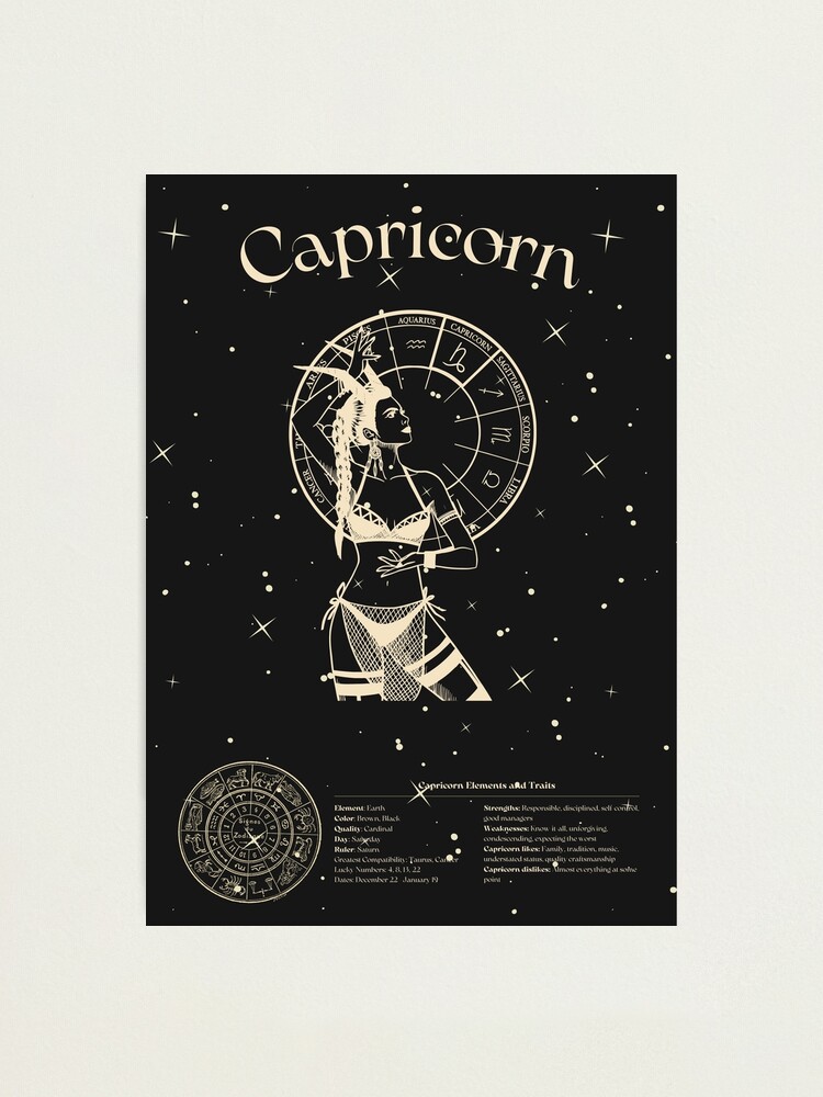Affiche illustration Capricorne