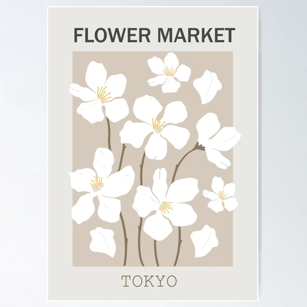 Flower Market Print, Set of 9, Botanical Wall Art, Floral Decor Posters,  New York Poster, Paris Print, Custom Wall Art Set, Digital Download 