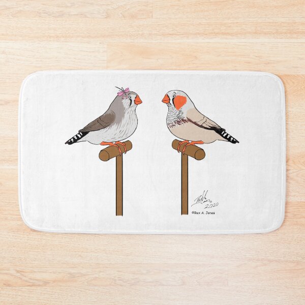 Item preview, Crazy Bird Person with Zebra Finches designed and sold by Laughing Parrot Studio.