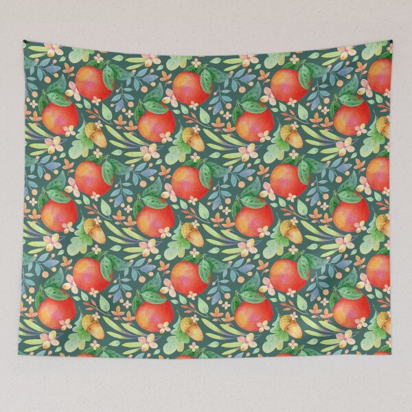 Item preview, Watercolor acorns and apples. designed and sold by 4lowpoly.