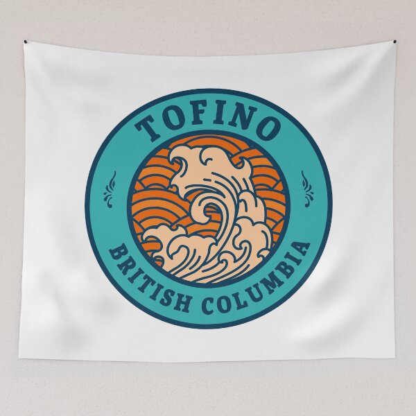 Item preview, Tofino Waves Retro Badge designed and sold by modeoftravel.