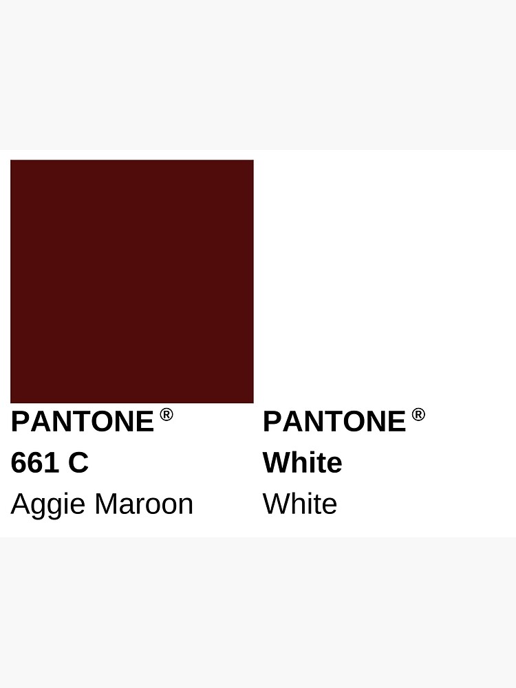 "Texas A&M Pantone Color Swatch" Sticker for Sale by dbateman1355
