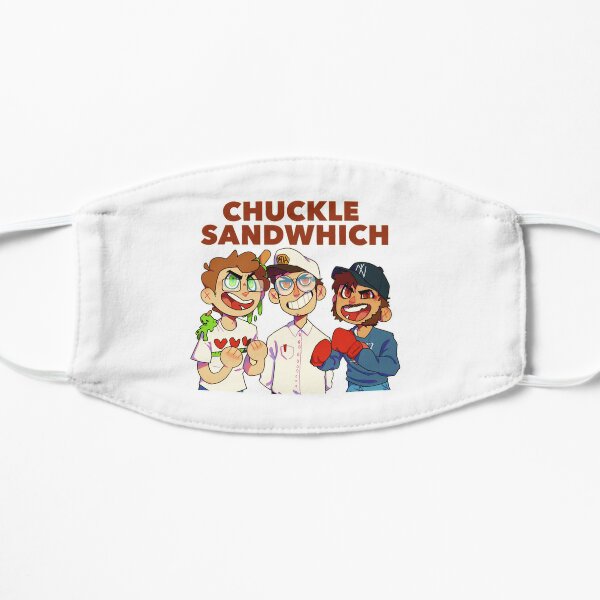 *TRENDING* Cool Chuckle Sandwich Podcast Design Flat Mask