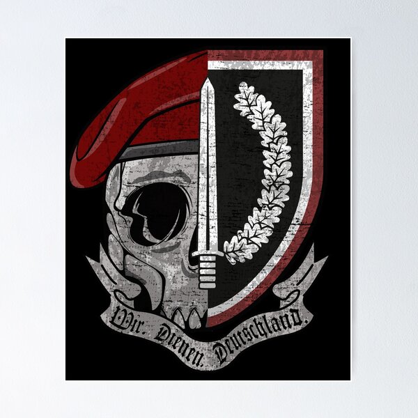 Item preview, KSK Kommando Spezialkräfte Deutschland Armee Schädel #1801 designed and sold by Rare-Militia.