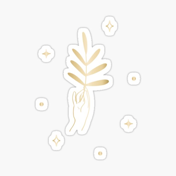 Item preview, A Hand & Leaves In Black & Gold designed and sold by TheWitchesBroom.