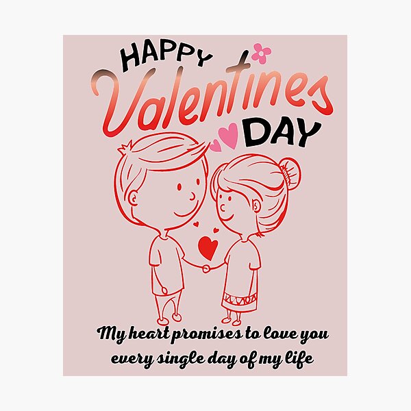 Happy valentines day Photographic Print