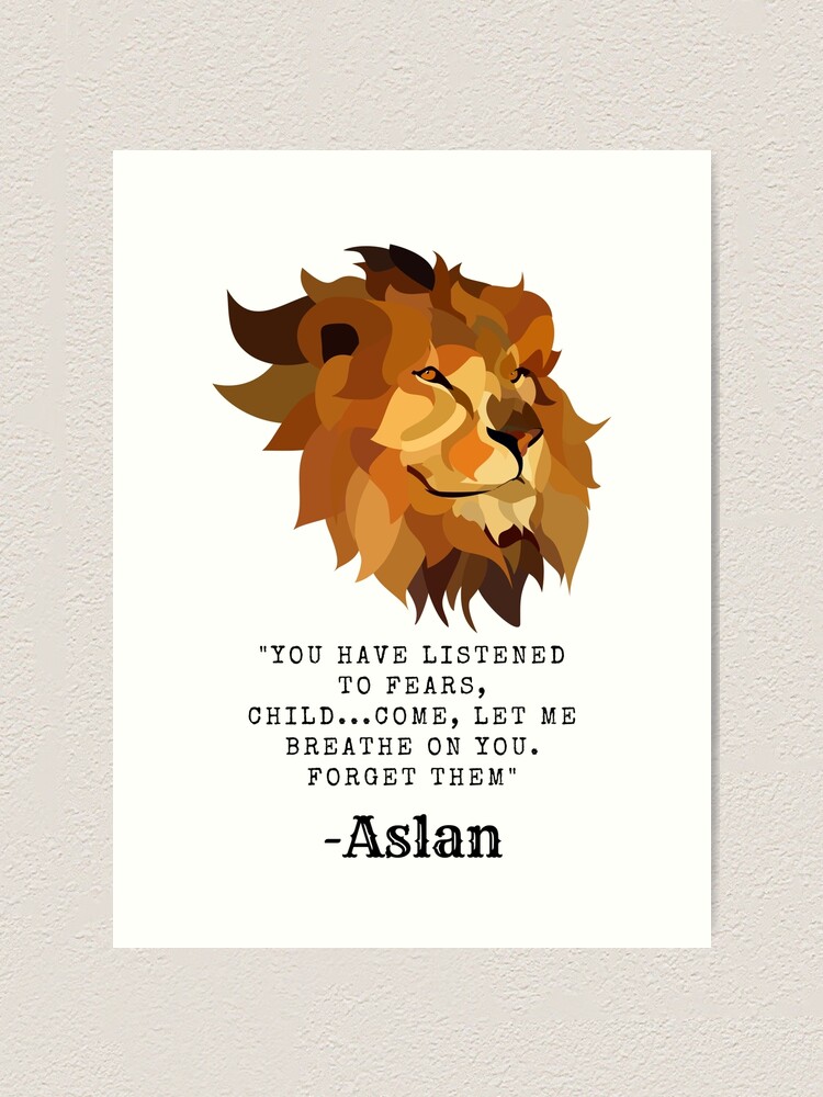  Be Strong and Courageous Wall Art for Boys - Aslan inspired art  - Narnia : Handmade Products