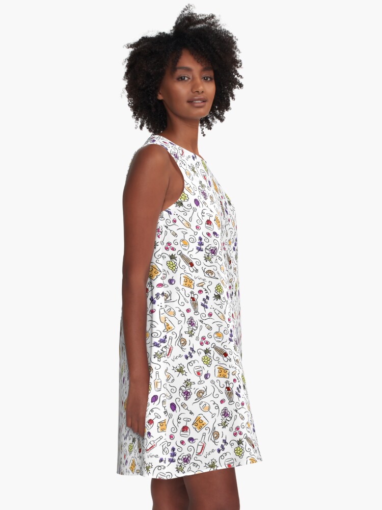 Alternate view of Wine pattern A-Line Dress