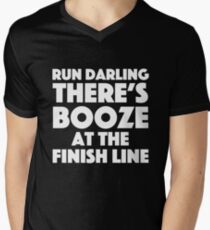 Absolutely Fabulous - Run darling there’s booze at the finish line Men's V-Neck T-Shirt