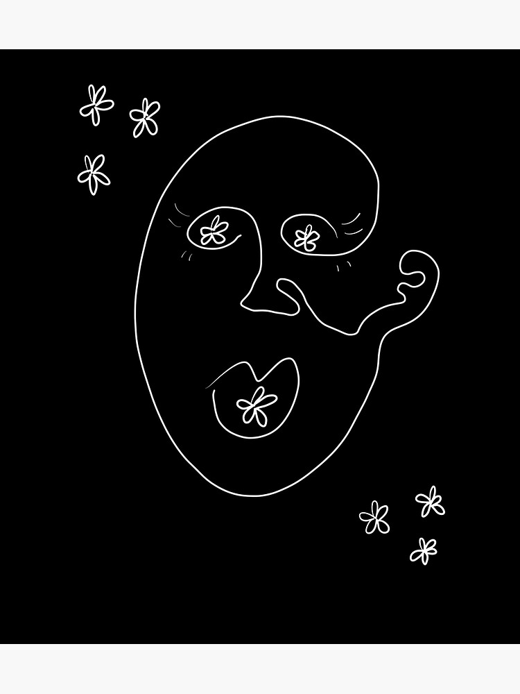 "flower face" Sticker by Saturns7thHouse Redbubble