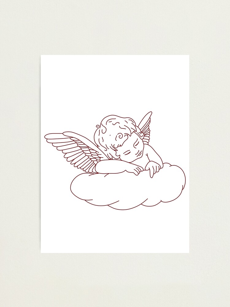 baby angel outline drawing