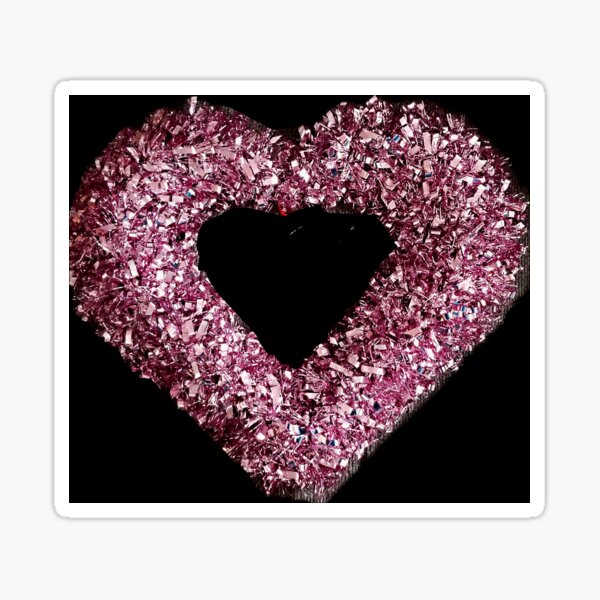 Shiny Heart Stickers Red Pink Purple childrens / kids card making labels  LS03