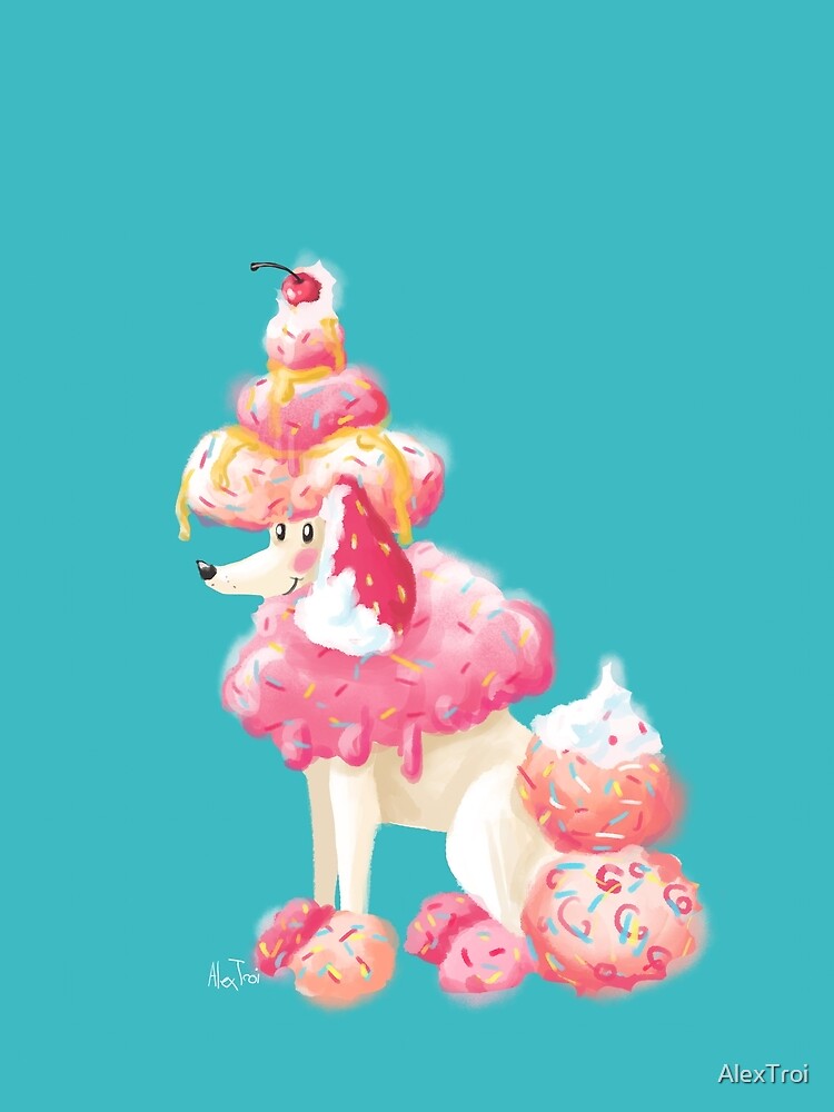 "Ice cream dog" Women's Chiffon Top by AlexTroi Redbubble