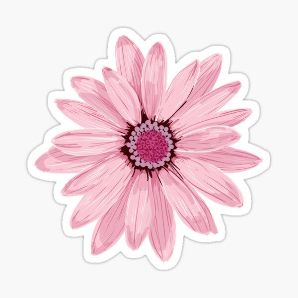 Item preview, Soft Delicate Light Pink Daisy Illustration - Botanical Floral Art designed and sold by Zipzadoo.