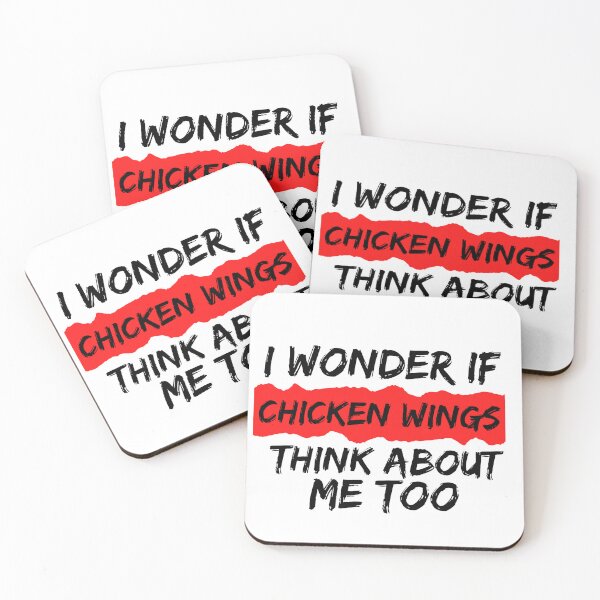 Item preview, I wonder if chicken wings think about me too funny gift for chicken wing lovers  designed and sold by STELLA-BRILANTE.