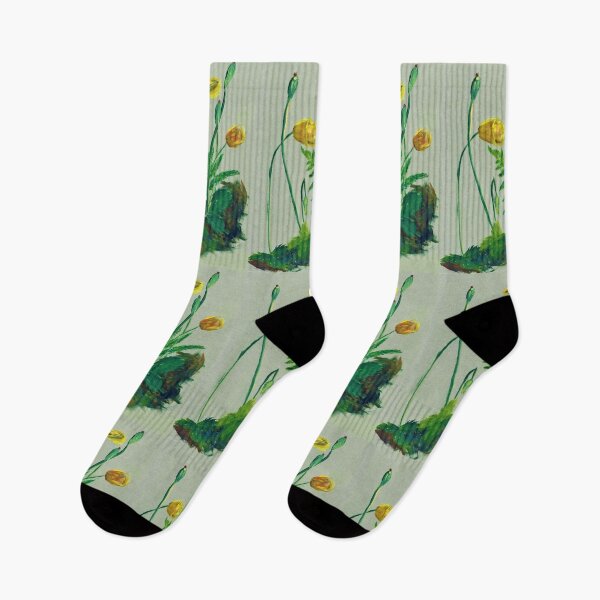 Item preview, Yellow wild poppy flowers designed and sold by Rina Arling.