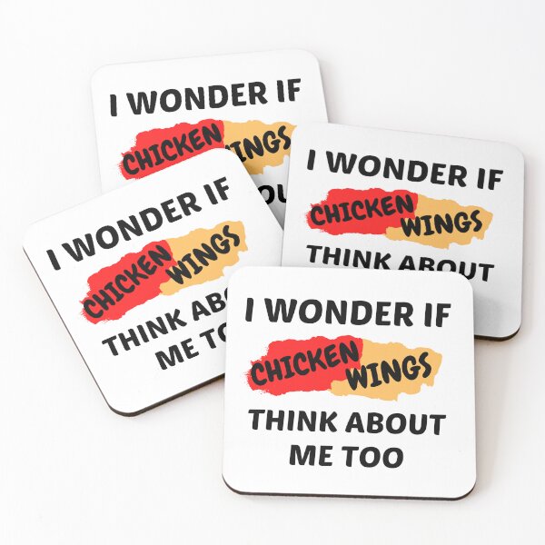 Item preview, I wonder if chicken wings think about me too funny gift for chicken wing lovers  designed and sold by STELLA-BRILANTE.