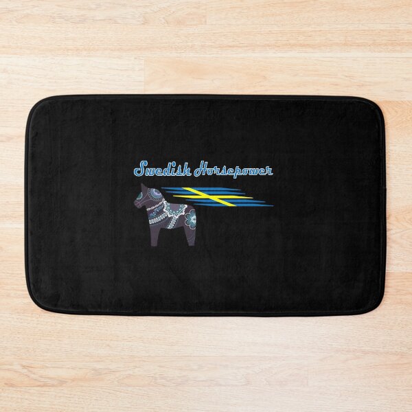Item preview, Swedish Horsepower Sport-Blue Dala on Black designed and sold by HighCountry2021.