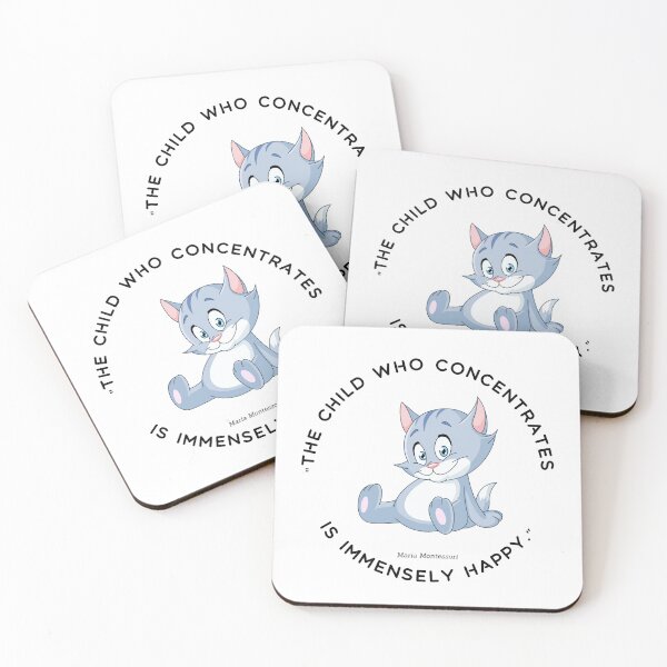 Item preview, Montessori quote The child who concentrates is immensely happy designed and sold by TeyMank.