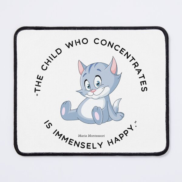 Item preview, Montessori quote The child who concentrates is immensely happy designed and sold by TeyMank.