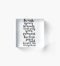 Wash your hands Acrylic Block