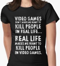Real Life makes me wanna Women's Fitted T-Shirt