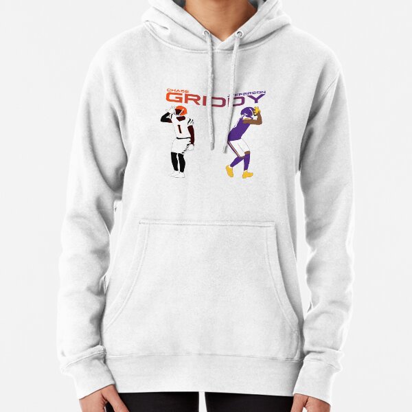 NFL Team Apparel Youth Minnesota Vikings Dynamic Duo Grey Pullover Hoodie