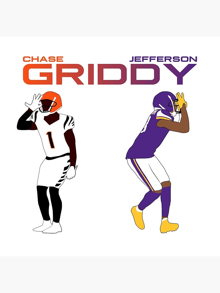 Ja'Marr Chase and Justin Jefferson Griddy Football T-Shirt |