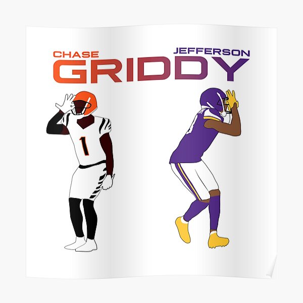 The Griddy duo (jammer chase and Justin Jefferson' Poster for Sale