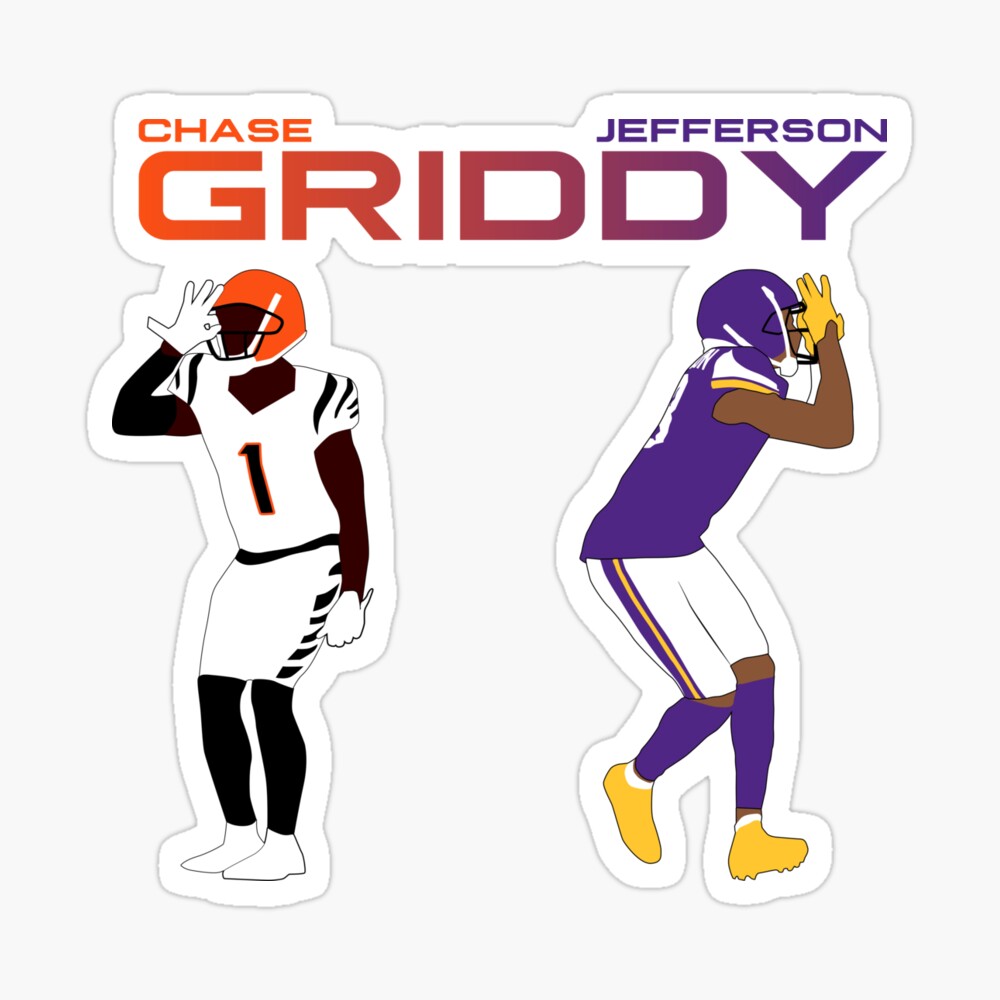 The Griddy duo (jammer chase and Justin Jefferson' Socks for Sale by  islandgraphics